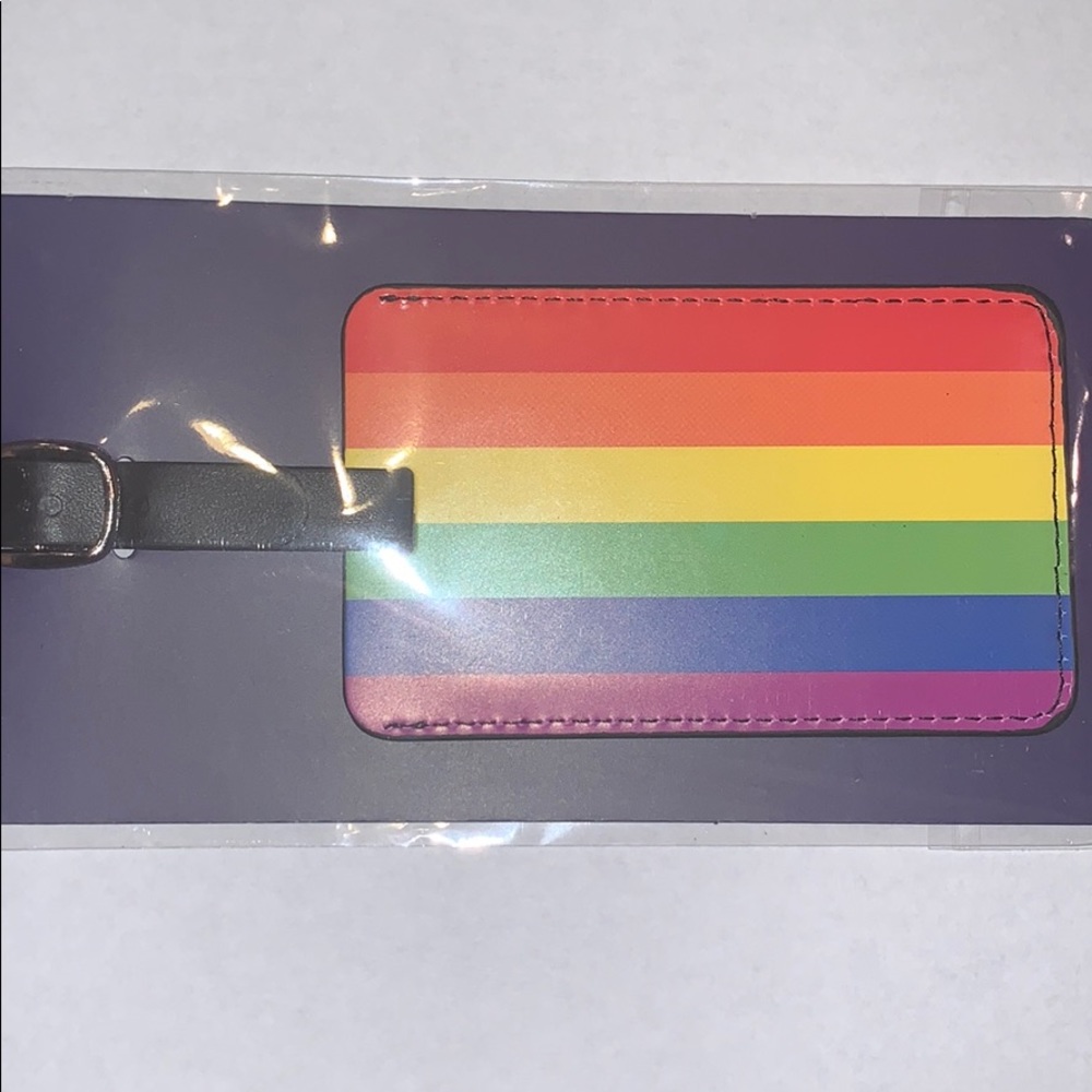 💋 NEW rainbow pride flag luggage tag